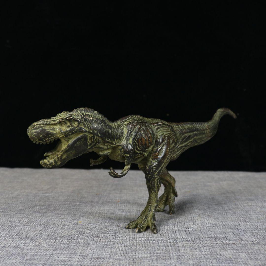 銅製 ティラノサウルス 恐竜 インテリアアクセサリーギフト置物 装飾品現代工芸品