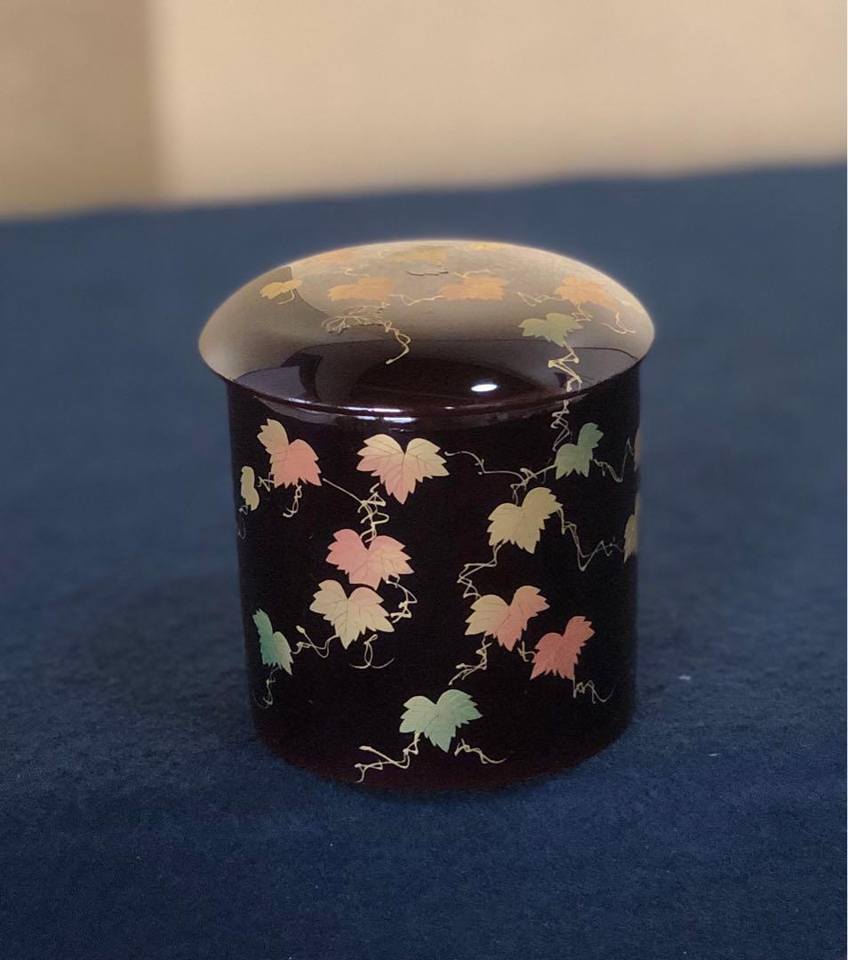 《R》茶道具 蔦蒔絵 螺鈿 宗香作 木製漆器 共箱　260116き4