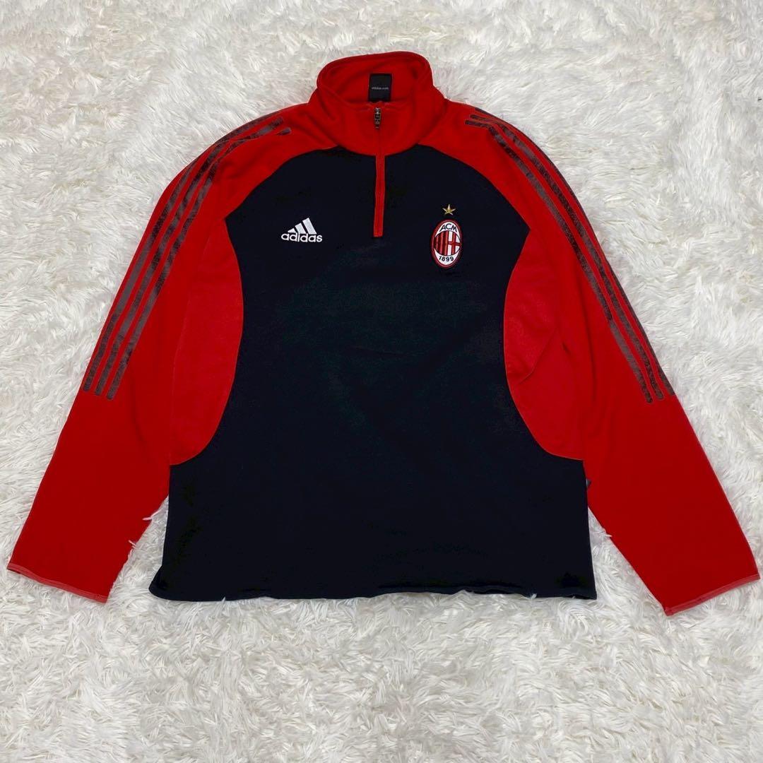 ACミラン adidas ハーフジップ トレーニングウェア Lサイズ上下セット