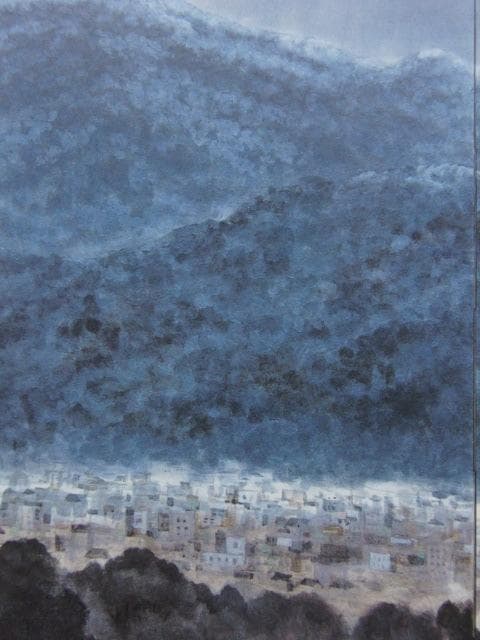 福本達雄、【雪止む（部分）】、希少な額装用画集より、新品額装付