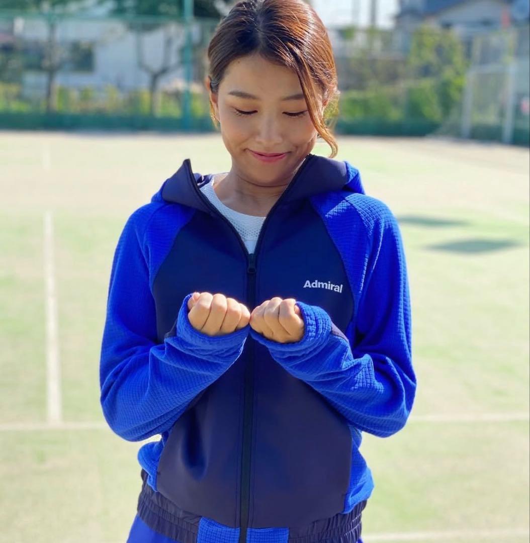 admiral テニス パーカー ジャージ S アドミラル ネイビー×ブルー