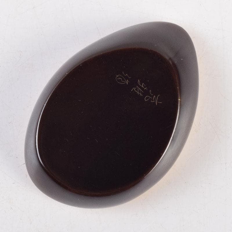 茶道具　輪島塗　川岸充雅作　乾漆造り　昆虫蒔絵　茄子香合　共箱　C　9194