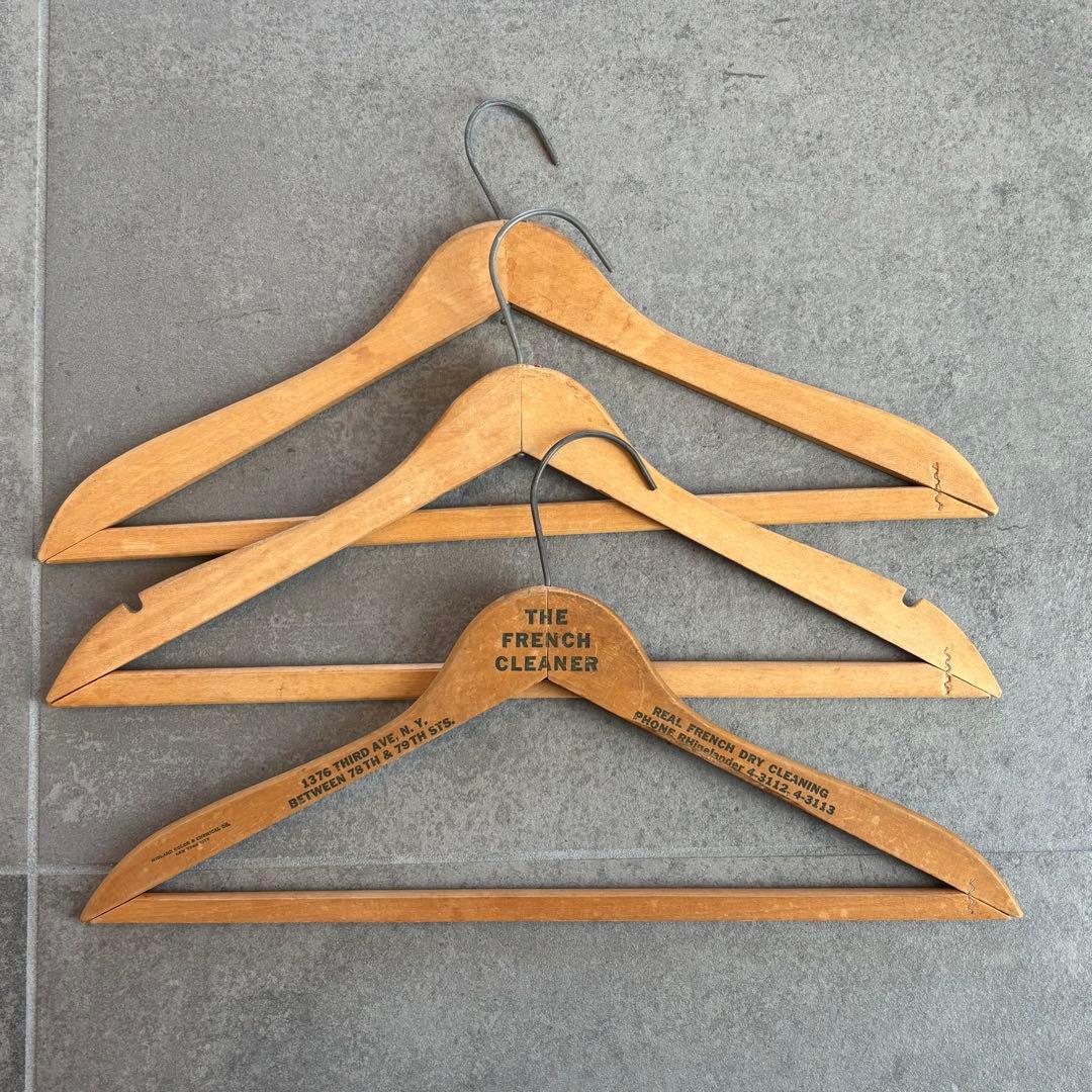 ビンテージ ウッド ハンガー 木製 アメリカ アンティーク