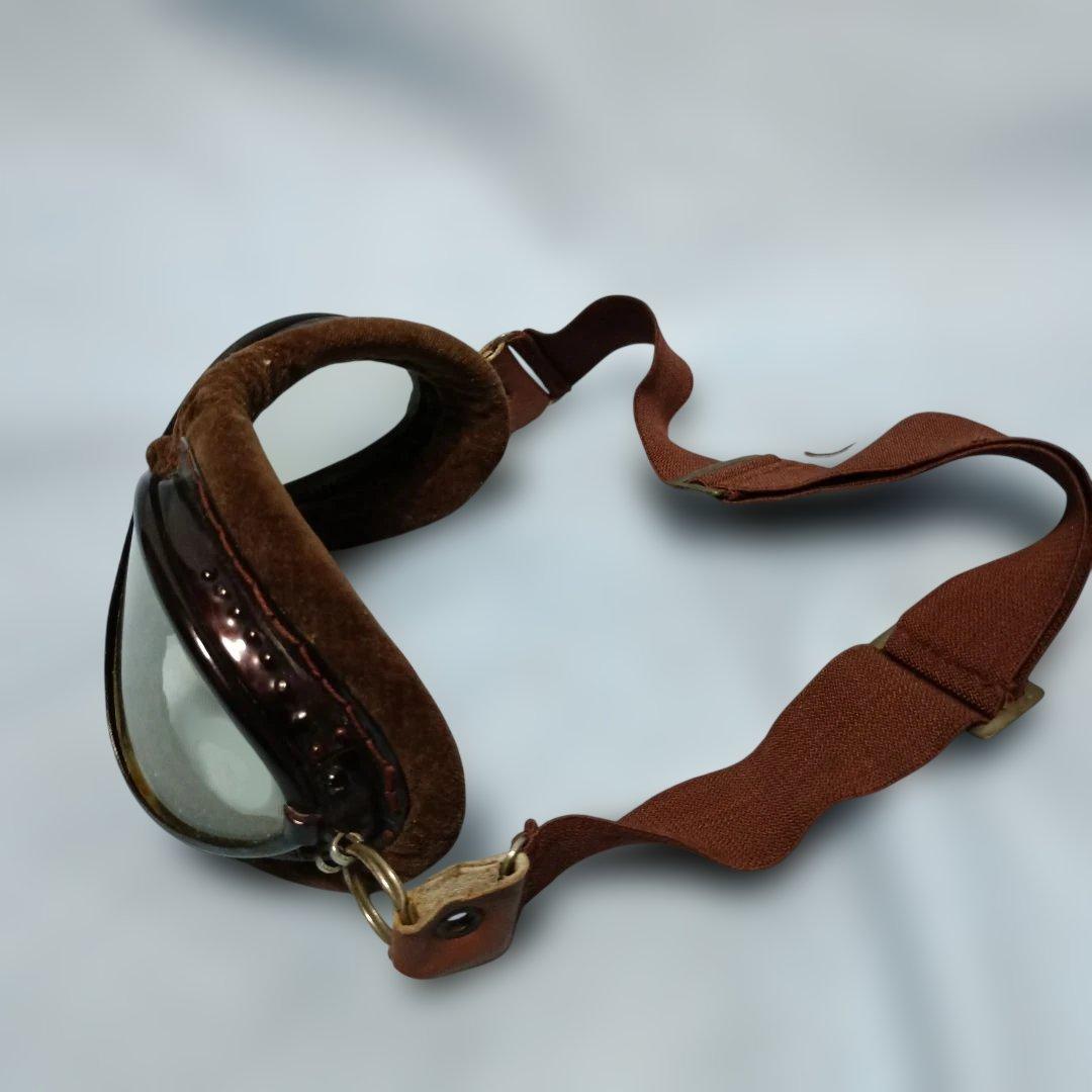 日本海軍冬用飛行帽と飛行眼鏡（実物)