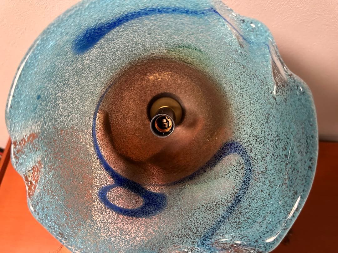 稲嶺盛吉作　琉球ガラス　ランプ