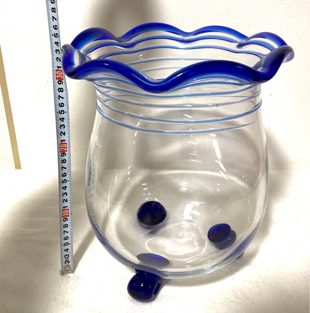 昭和 金魚鉢 アンティーク レトロ 猫脚硝子 大サイズ 珍品