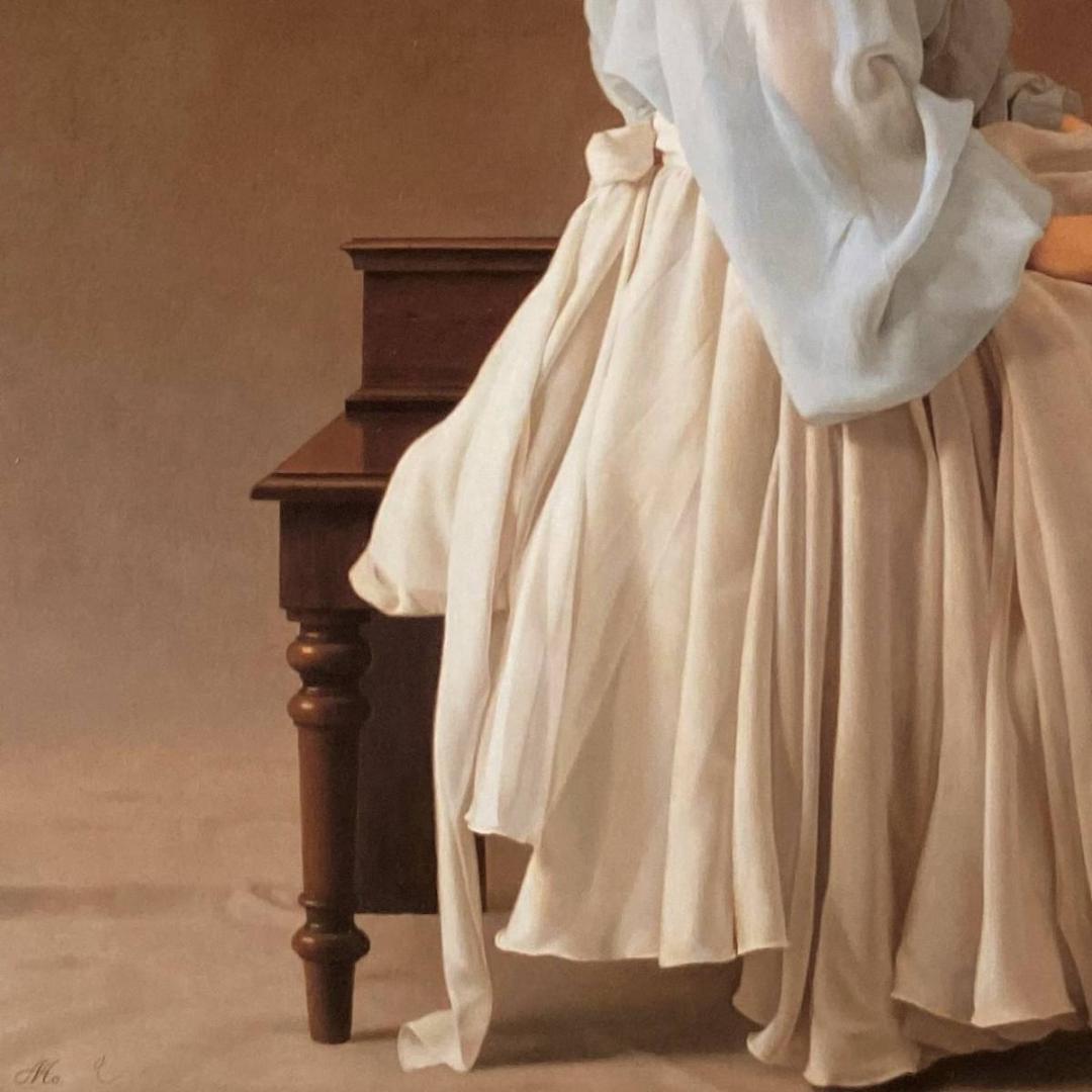 森本草介、「未来」、希少な画集の額装画、オーダーマット付・日本製新品額入り