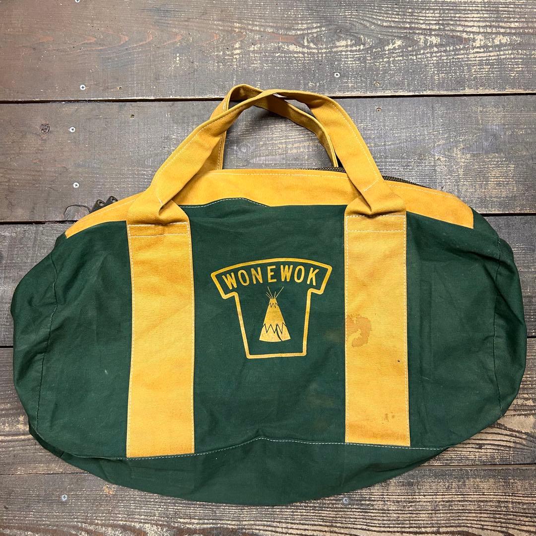 Wonewok　キャンバス地　ボストンバッグ　60年代　USA製　ヴィンテージ
