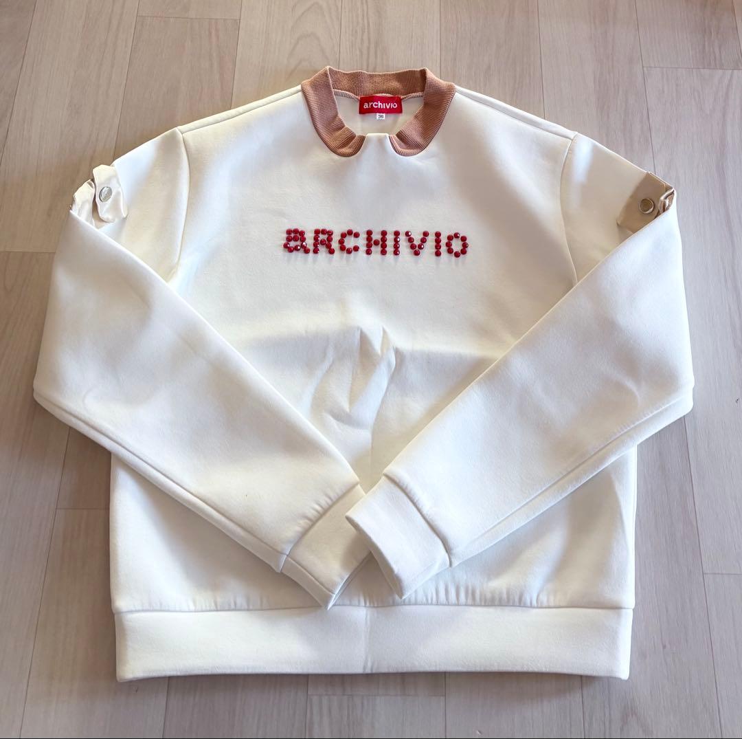 archivio アルチビオ　ダンボールスウェット長袖プルオーバーサイズ36