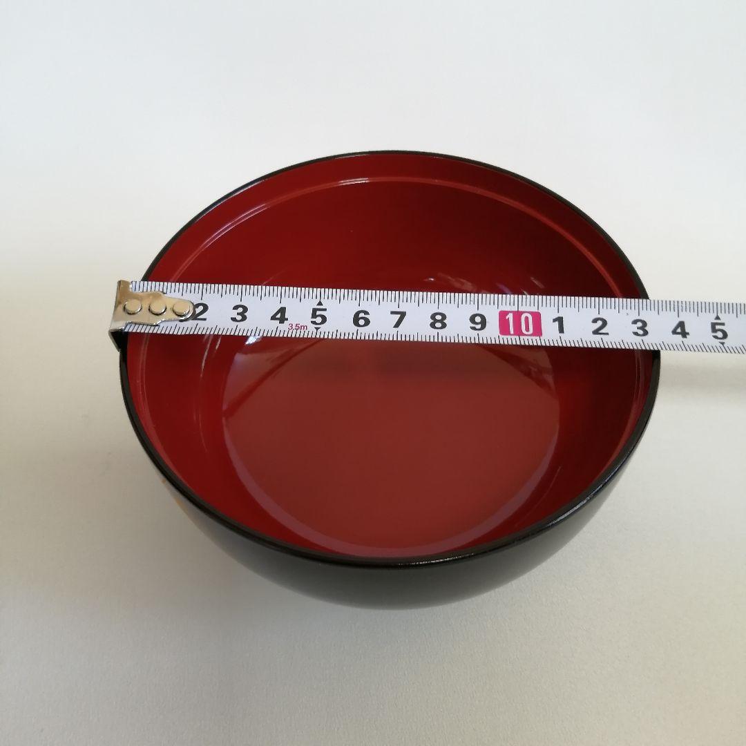 会津塗 木製漆器 蓋つき お好み椀×5個 梅蒔絵 汁椀 雑煮椀