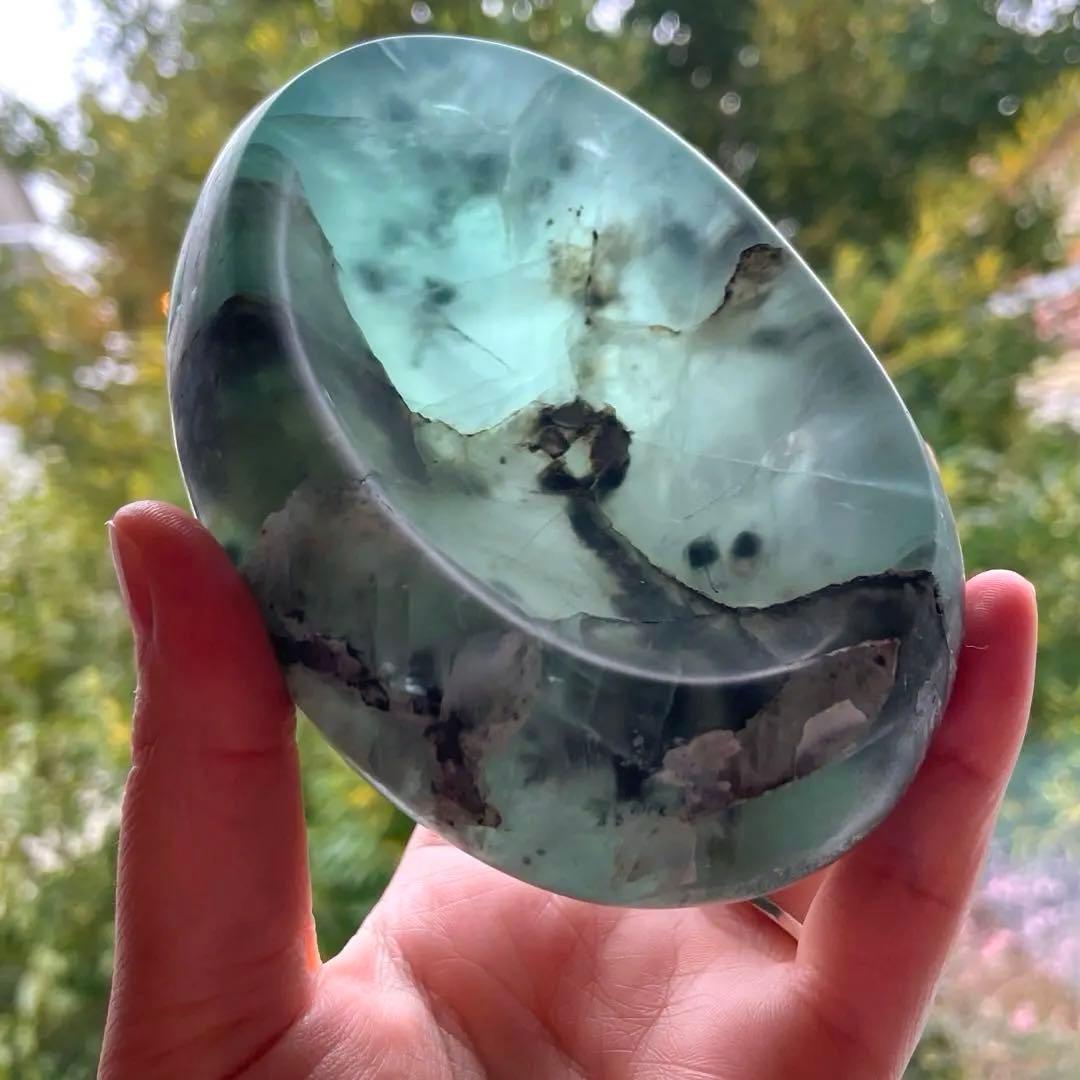 フローライト　ロマネサイト　石鹸トレー　グリーンフローライト　皿