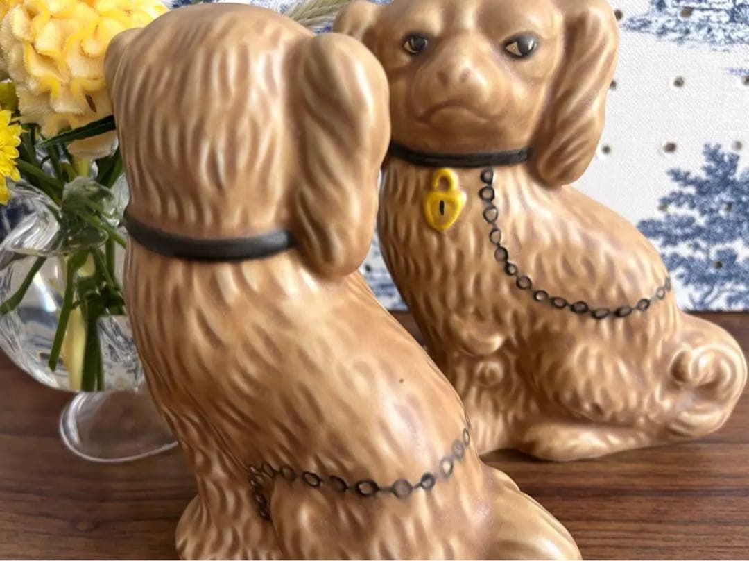 英国ヴィンテージ ♤ スタッフォードシャードッグ 小さめ14cm