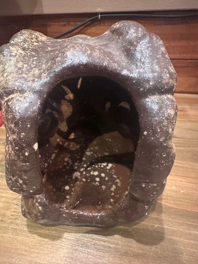 信楽焼　恐竜頭インテリア