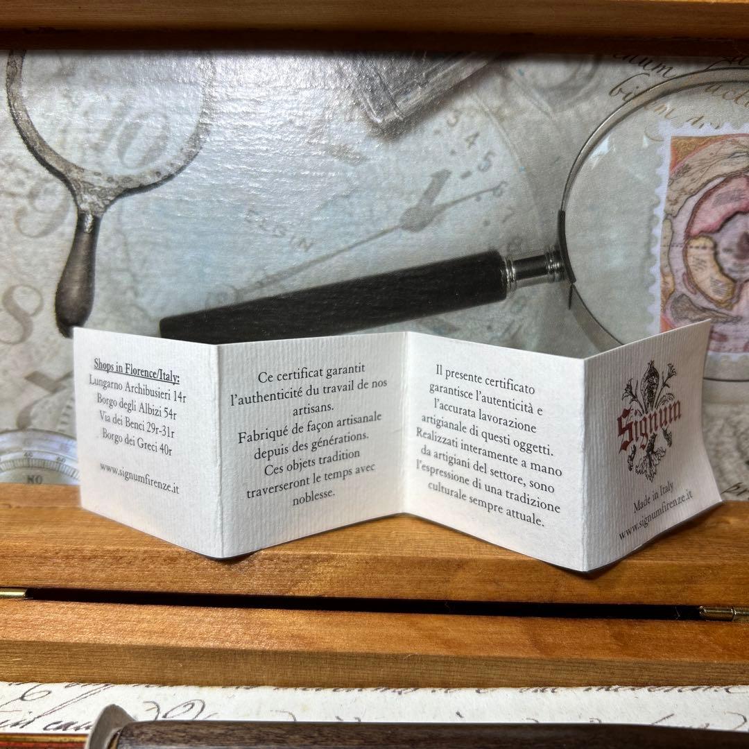 未使用　カリグラフィーセット　イタリア製　Signum シグニュム　木箱