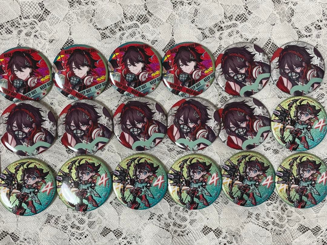 にじさんじ　三枝明那　Stum Mode グリッター缶バッジ