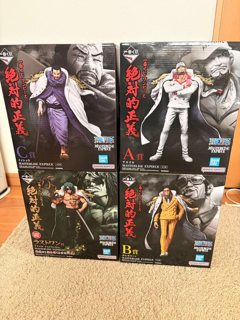 ONE PIECE 一番くじ　絶対的正義　ABCラストワン4点セット