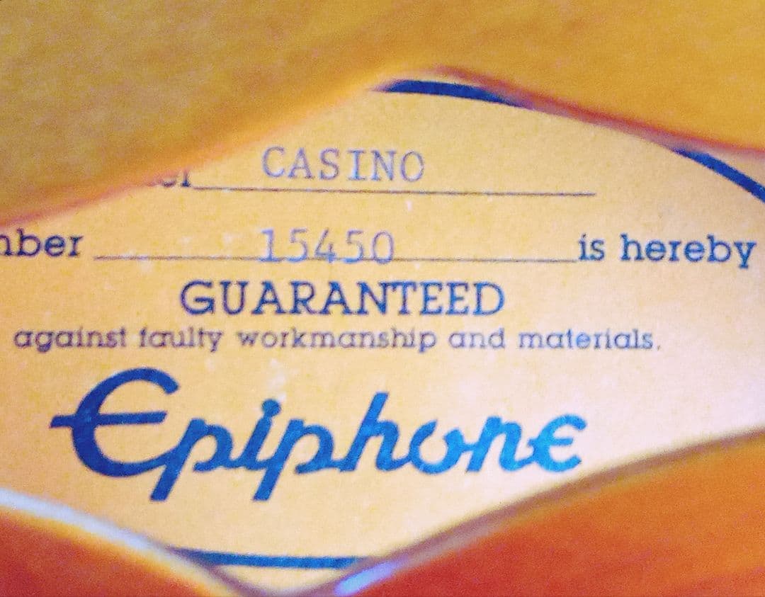 エピフォン カジノ エレキ 寺田楽器 1991年製 オレンジラベル 日本製