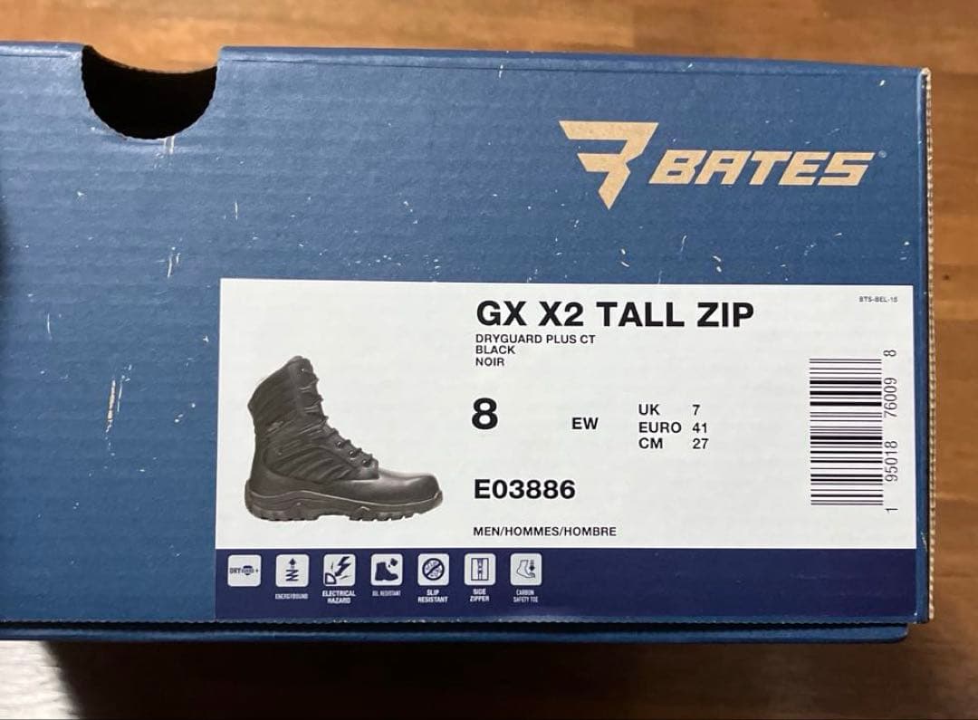 BATES E03886EW8 GX X2 トールサイドジップ DRYGuard