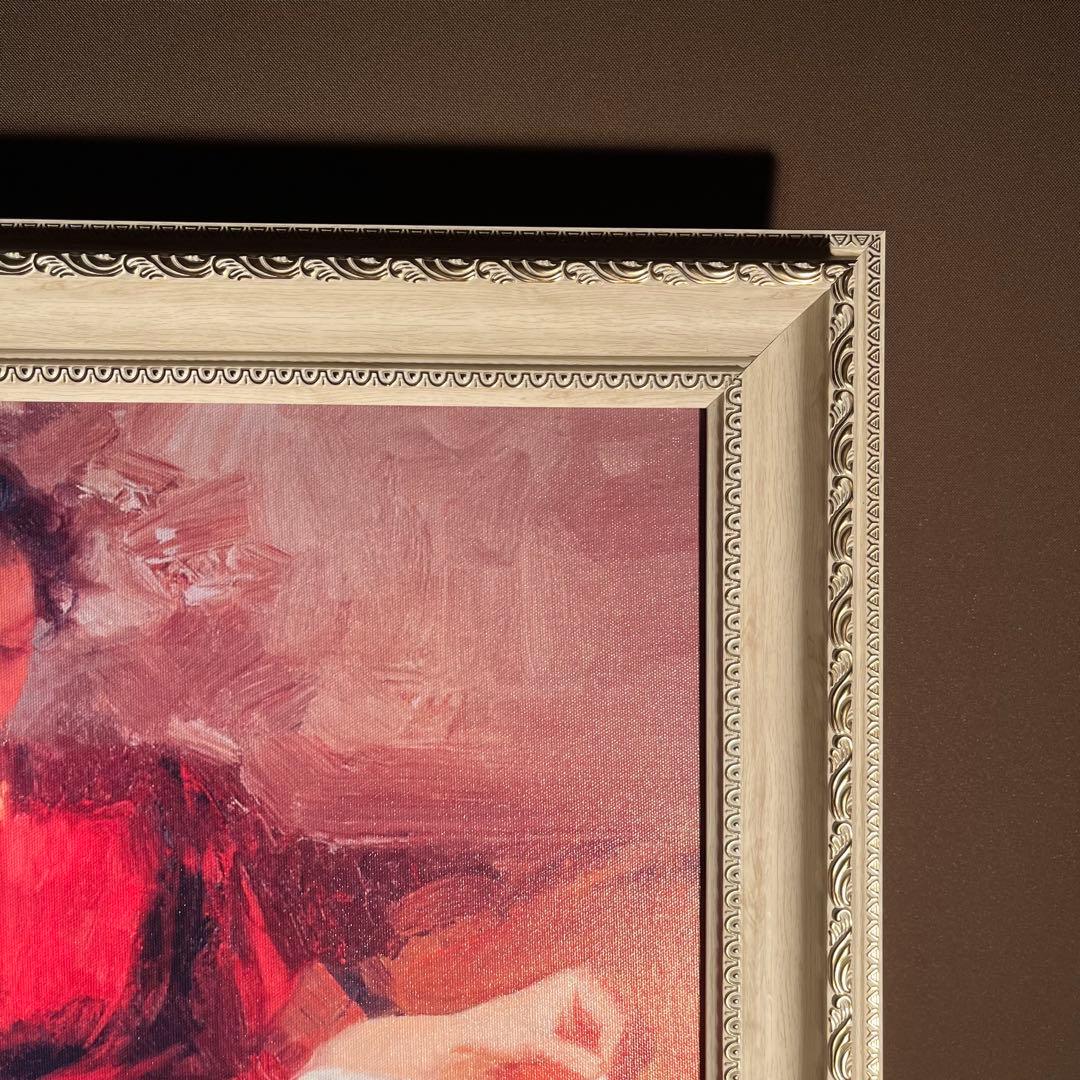 キャンバス プリントアート 本を読む人 額付き 絵画 インテリア