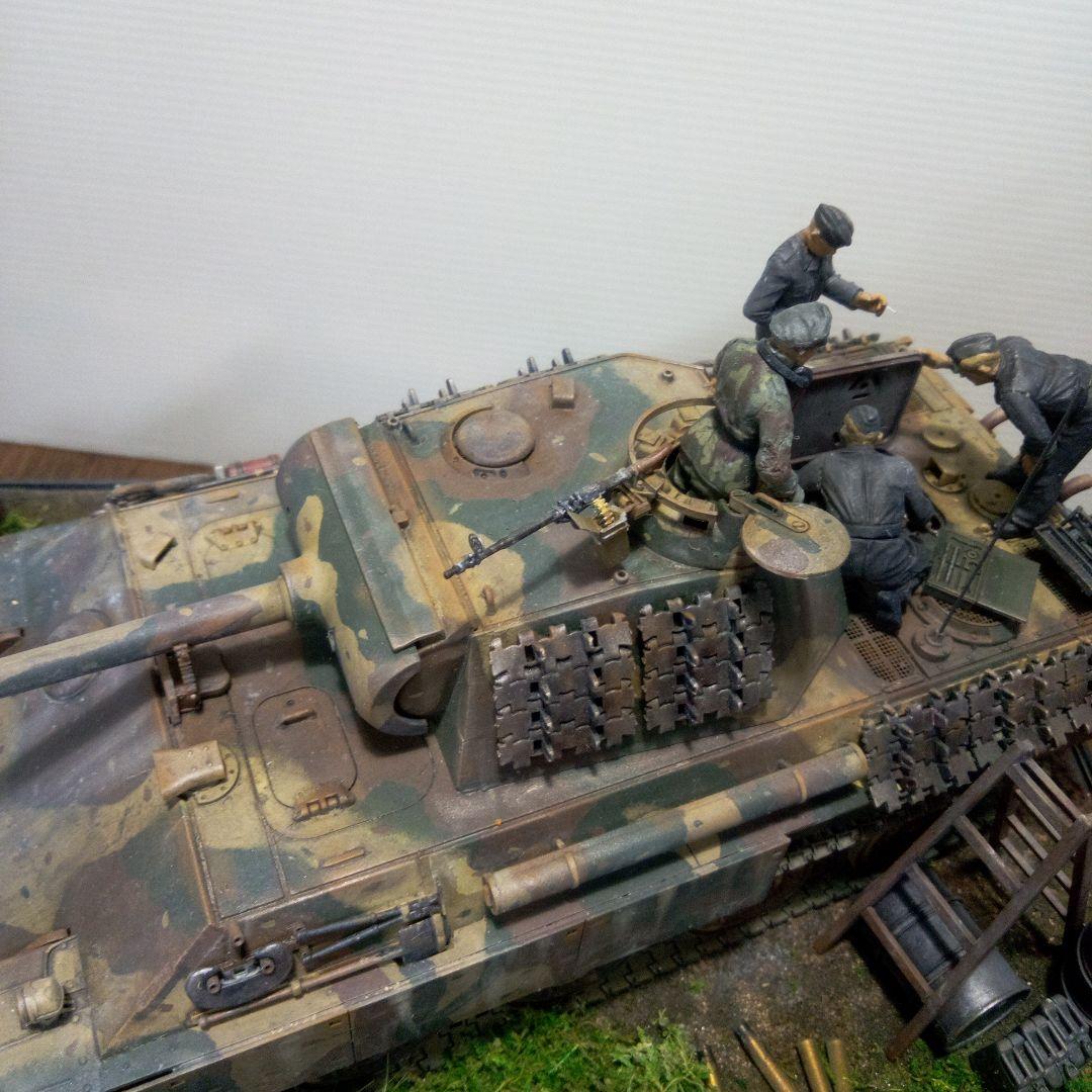 大蛇丸　パンター戦車 1/35　ジオラマ完成品　キングタイガー完成品