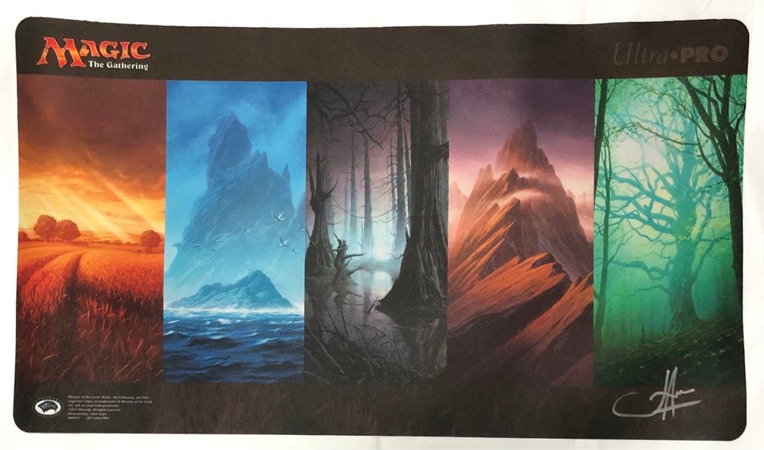 mtg プレイマット john avon サインド unstable 基本土地