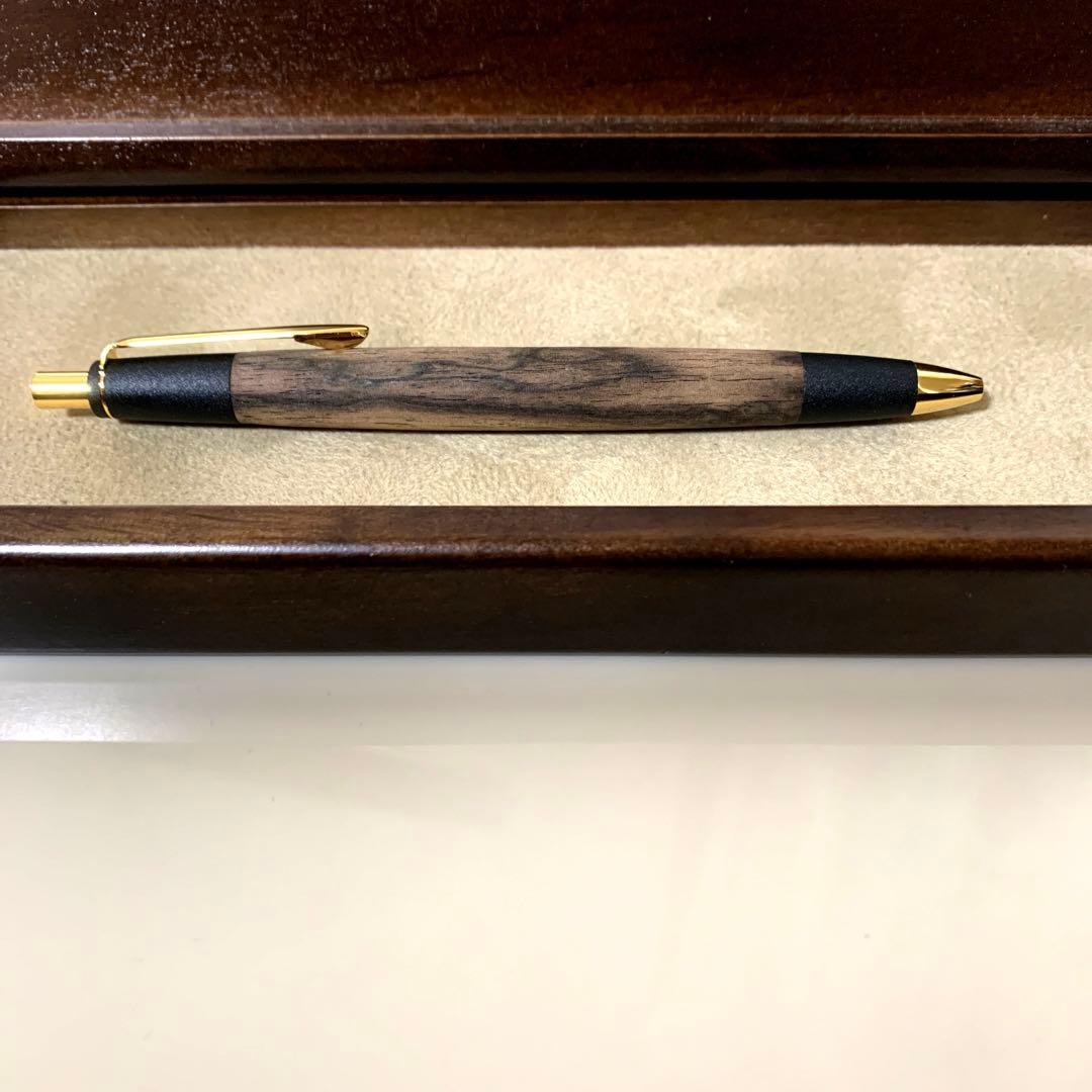 【新品未使用】黒柿孔雀杢 シャーペン
