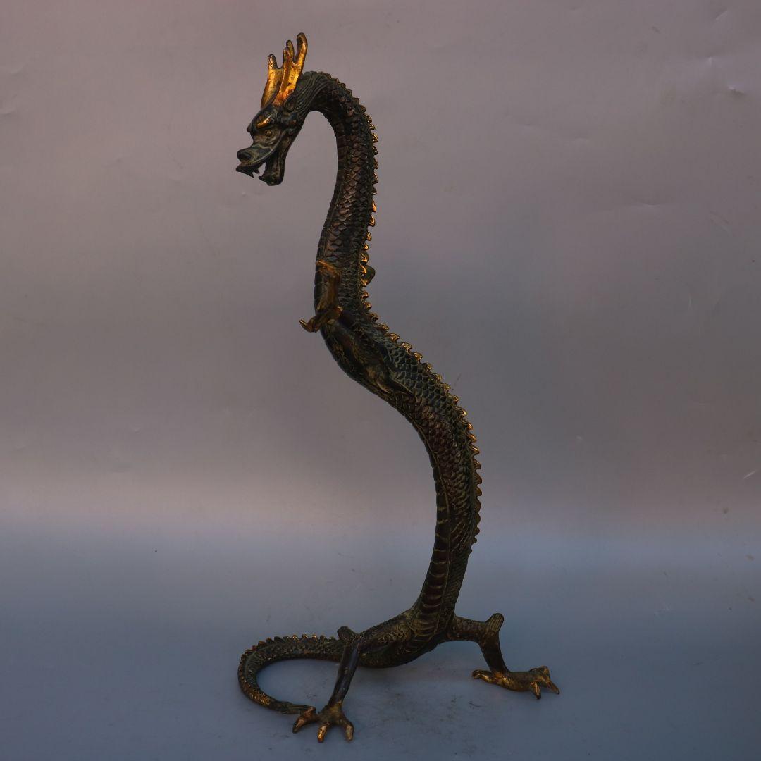 銅 重工 ドラゴン 装飾品 工芸品 美術品 置物