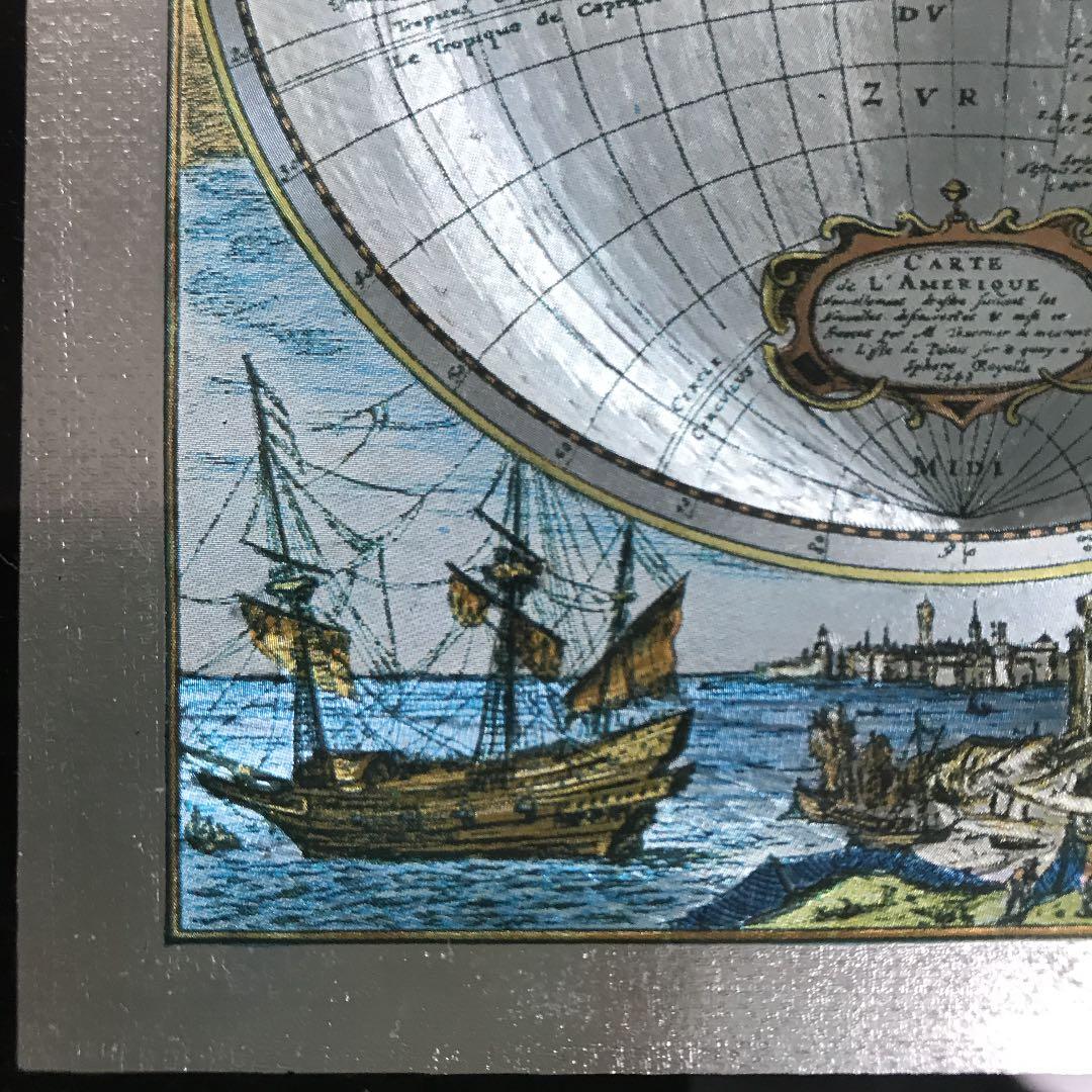 両半球世界地図　17世紀アンティーク地図