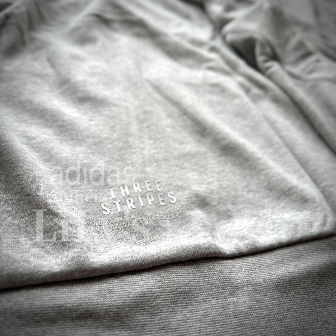 新品　adidas上下セット　グレー　Ｌ　THREE STRIPES アディダス