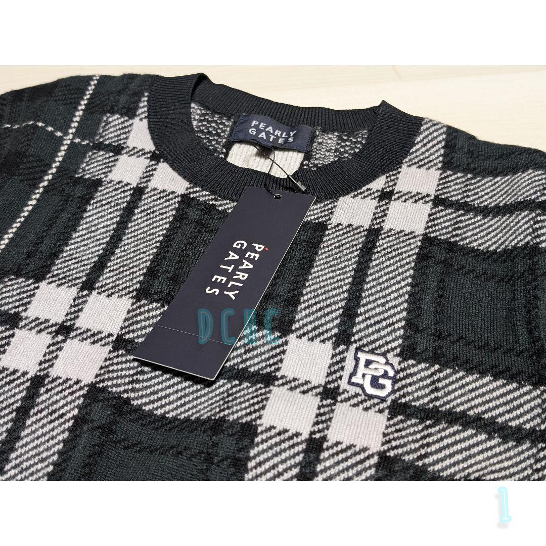 新品【サイズ1】【モノトーン】パーリーゲイツ ニットワンピース ゴルフ