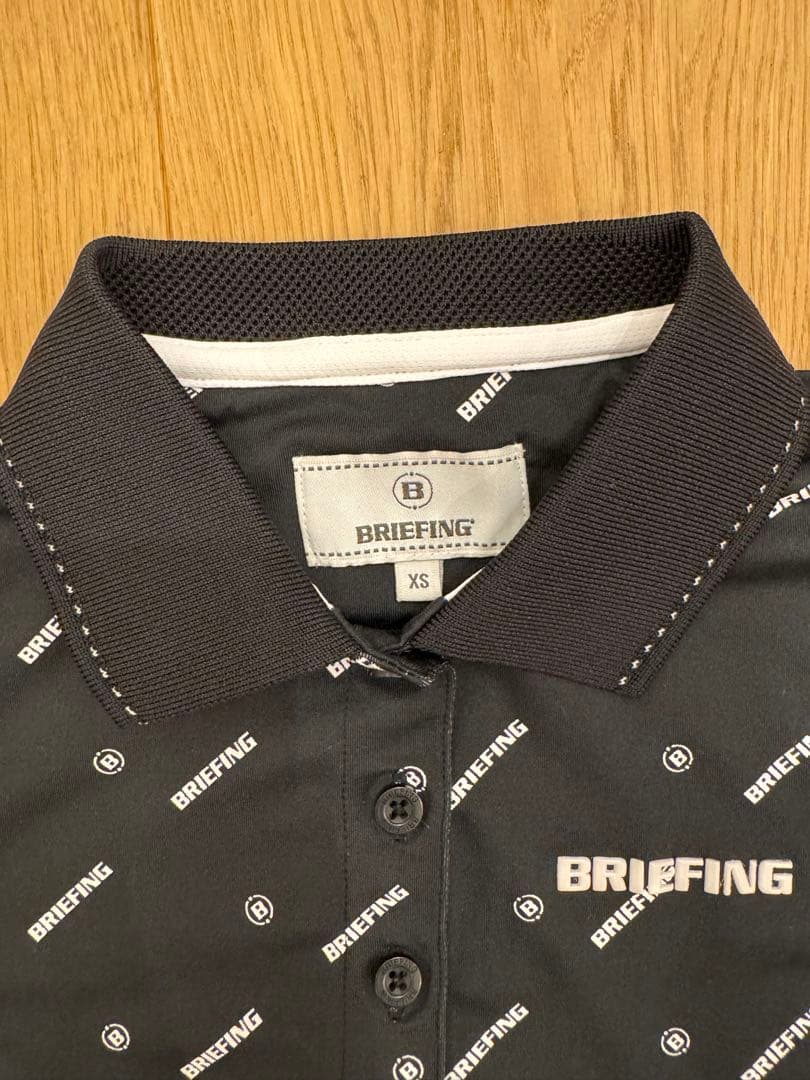 BRIEFING ブラックポロシャツ XS