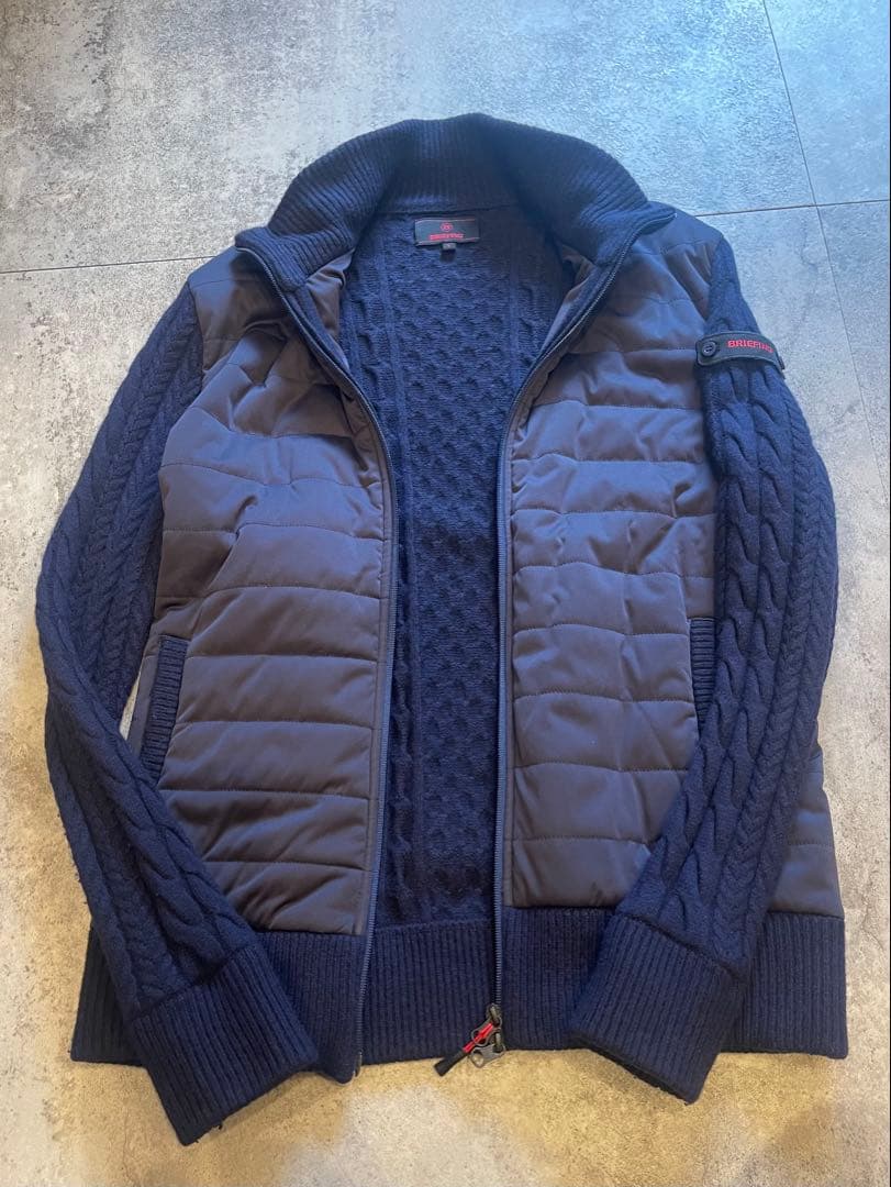 ブリーフィング　ニット✖️ナイロン　ネイビー　Ｌ