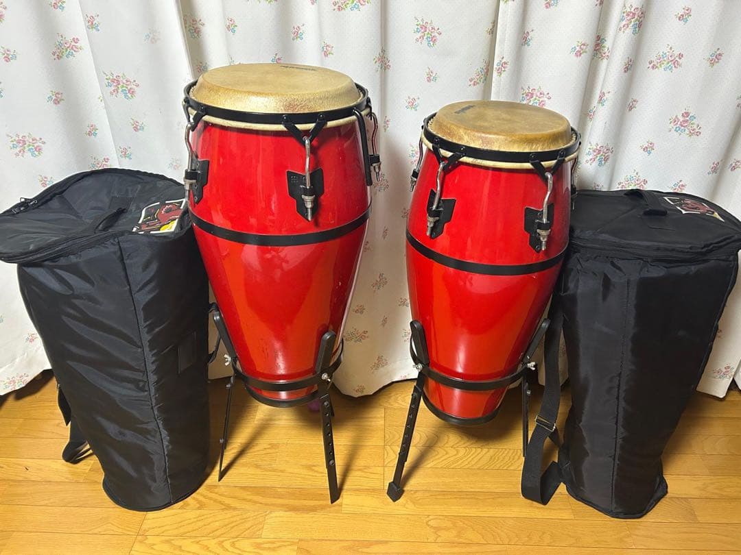 MEINL コンガ 2台 セット レッド