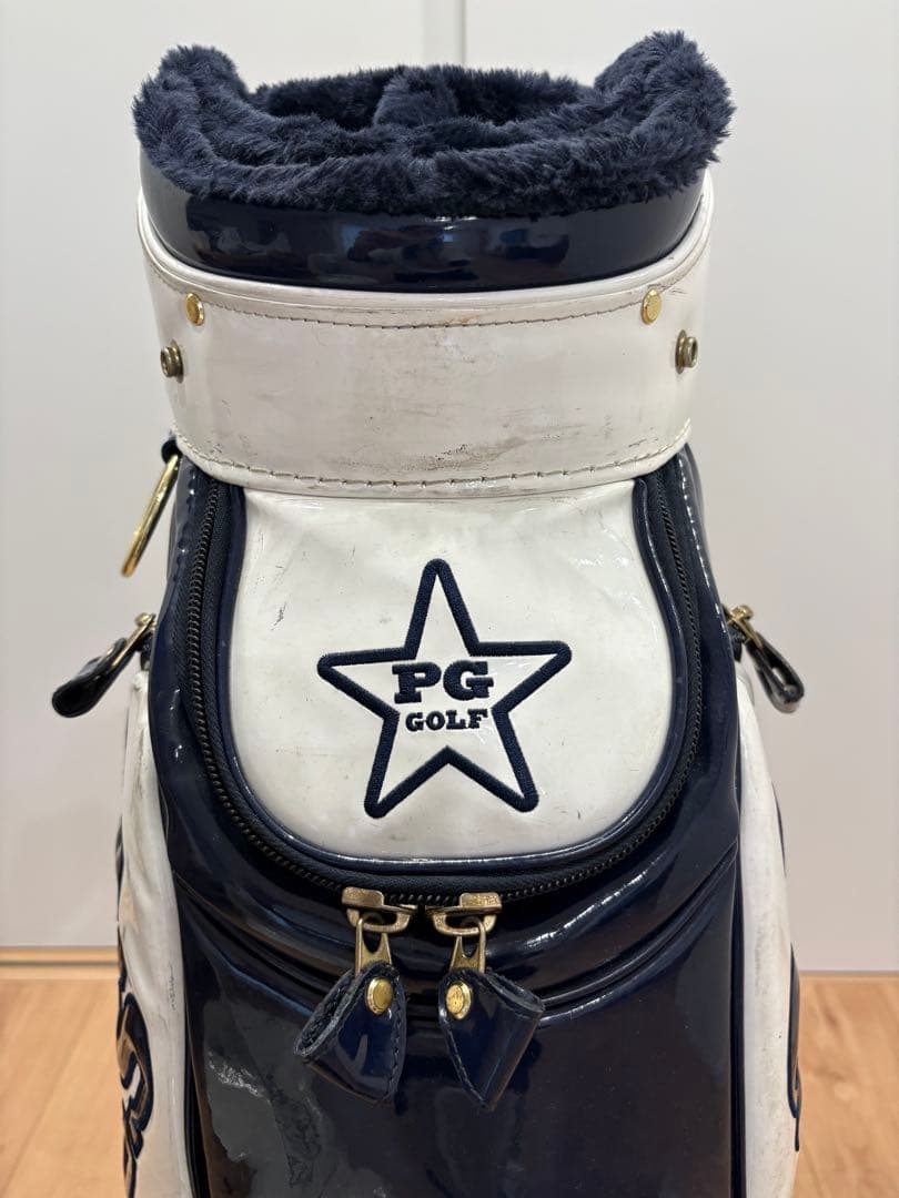 【値下げしました】 パーリーゲイツ　キャディバッグ ホワイト/ネイビー