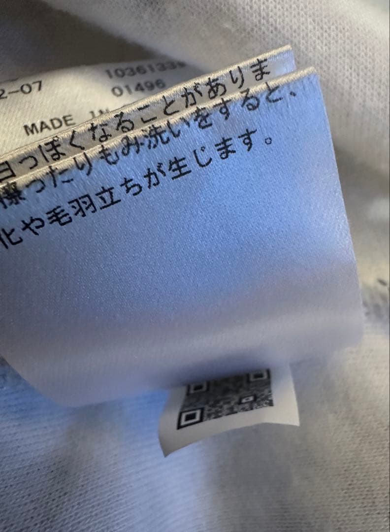 パーリーゲイツ　花柄ジップパーカー　フーディ　サイズ１　ホワイト　レディース