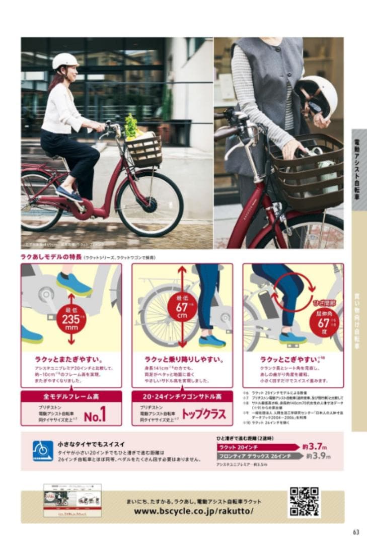 BRIDGESTONE ラクット RAKUTTO ルビー レッド 20インチ