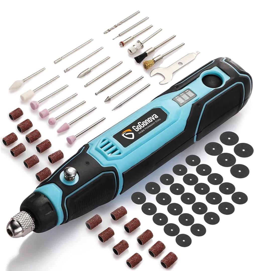 ミニルーター 充電式 4V リューター 3段変速 セット15000RPM高速回転