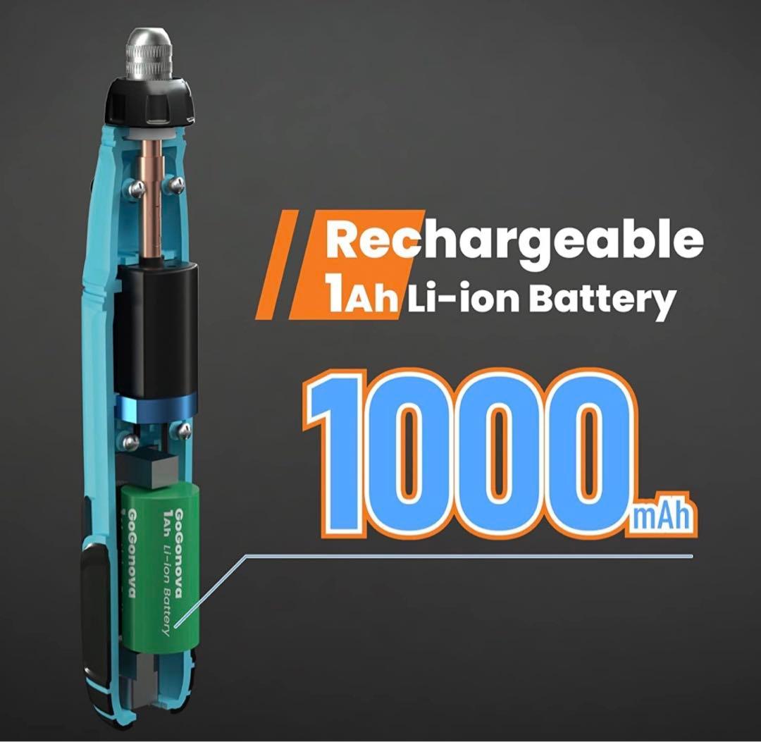 ミニルーター 充電式 4V リューター 3段変速 セット15000RPM高速回転