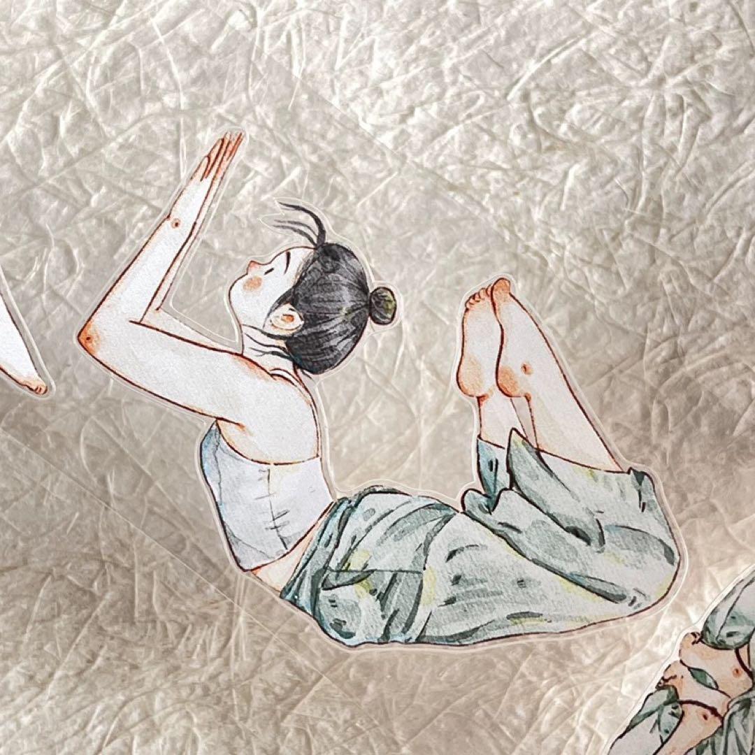 新品　DINGDING　25#Yoga　PET霧面型抜きマステ切り売り　1ループ