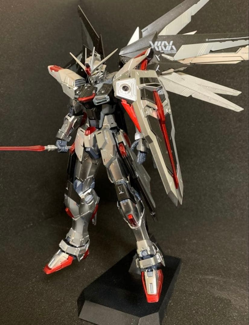 MGフリーダム　シルバーコーティング　部分塗装　完成品