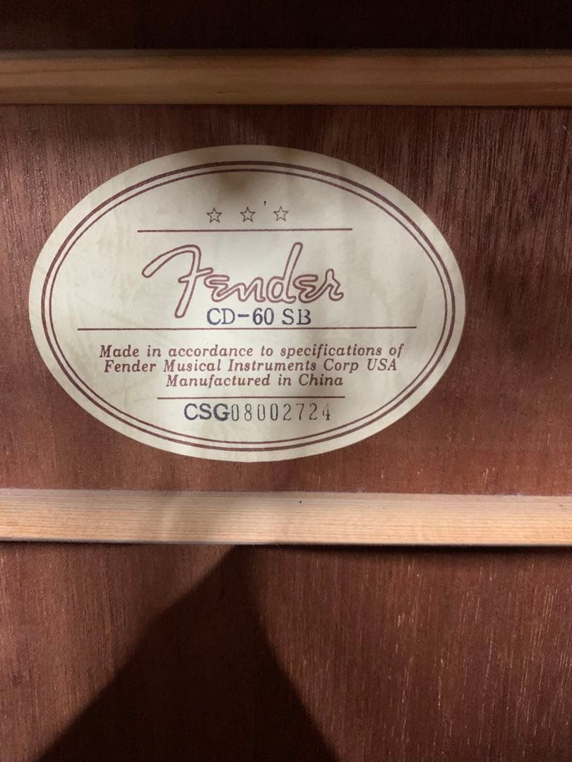 Fender CD60 SB エレアコ/アコースティックギター フェンダー