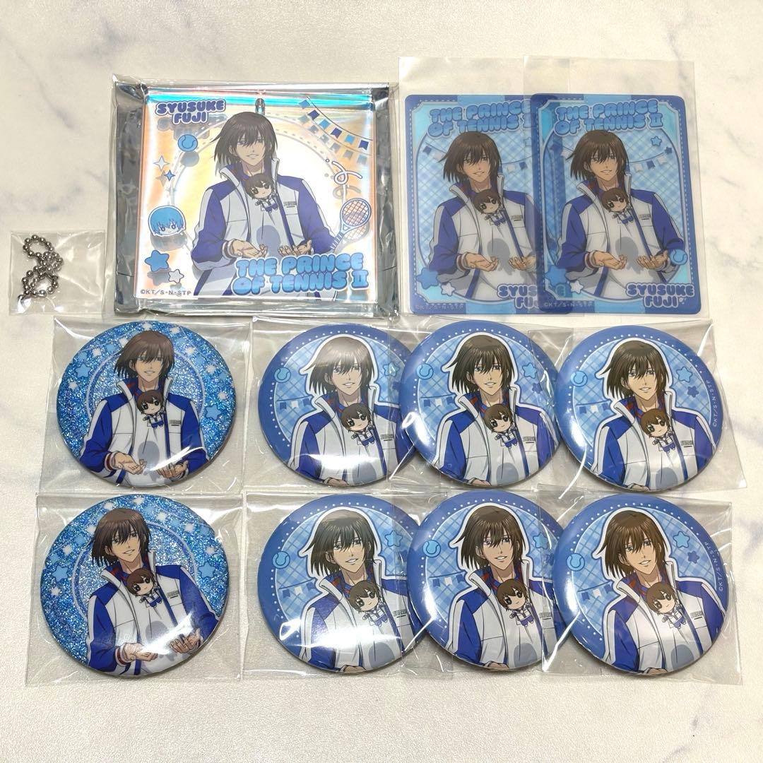 新テニスの王子様 テニみくじ ブロッキー 缶バッジ クリアカード 不二周助