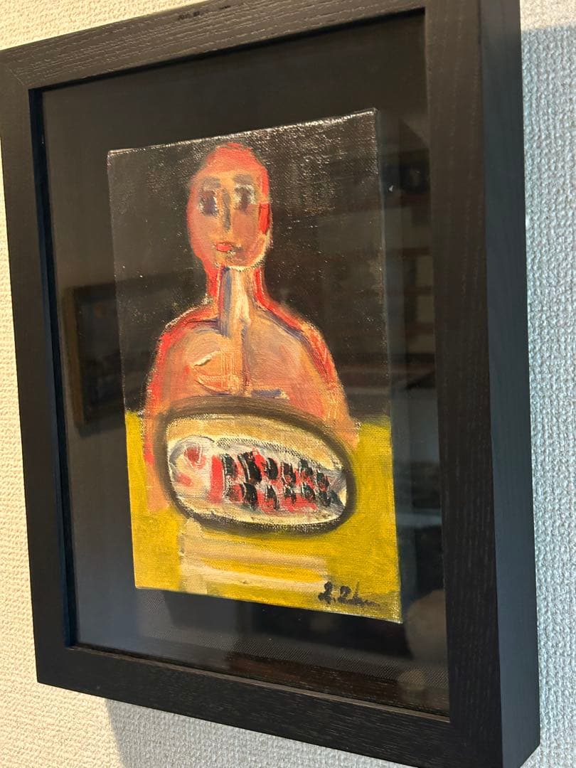 田中拓馬　イギリス国立博物館収蔵作家 　油彩画 額装