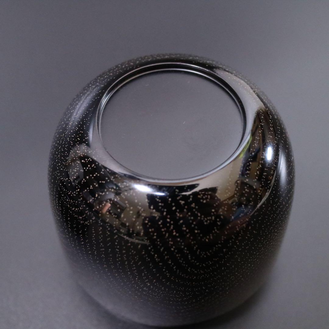 棗 幸菜作 双鶴沈金 茶道具 石川 輪島