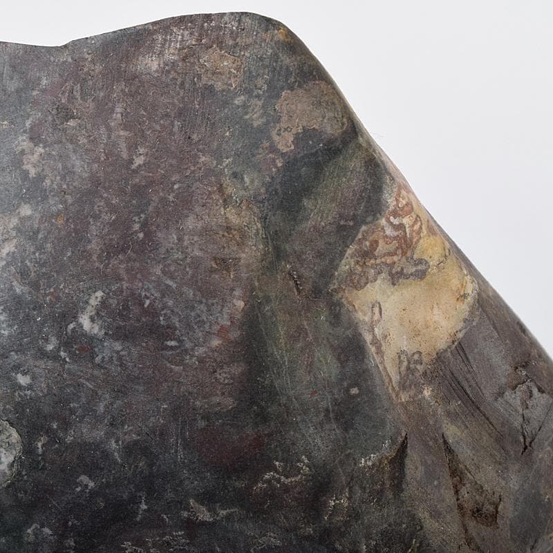 天然石　鑑賞石　菊花石　置物　重さ約547g　唐木台付　C　R8838