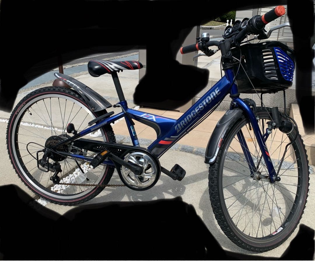 引取希望　良好 ブリヂストン キッズサイクル 青　24インチ マウンテンバイク
