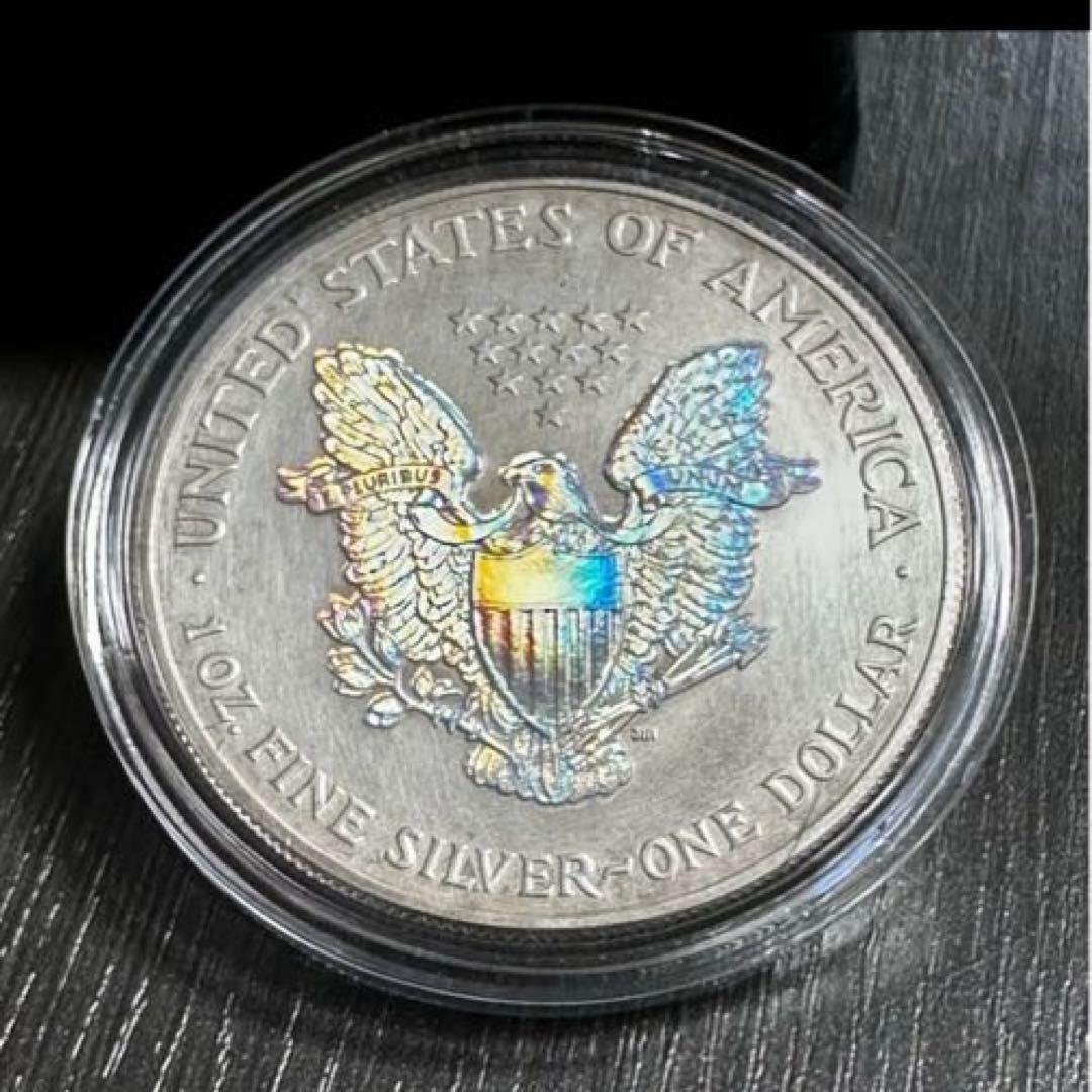 アメリカンイーグル 2004年 ホログラムバージョン　カラー銀貨