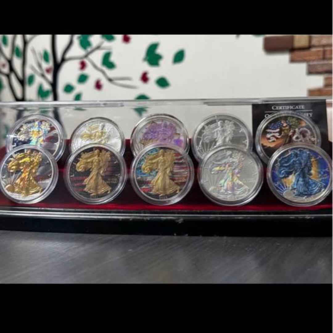 アメリカンイーグル 2004年 ホログラムバージョン　カラー銀貨