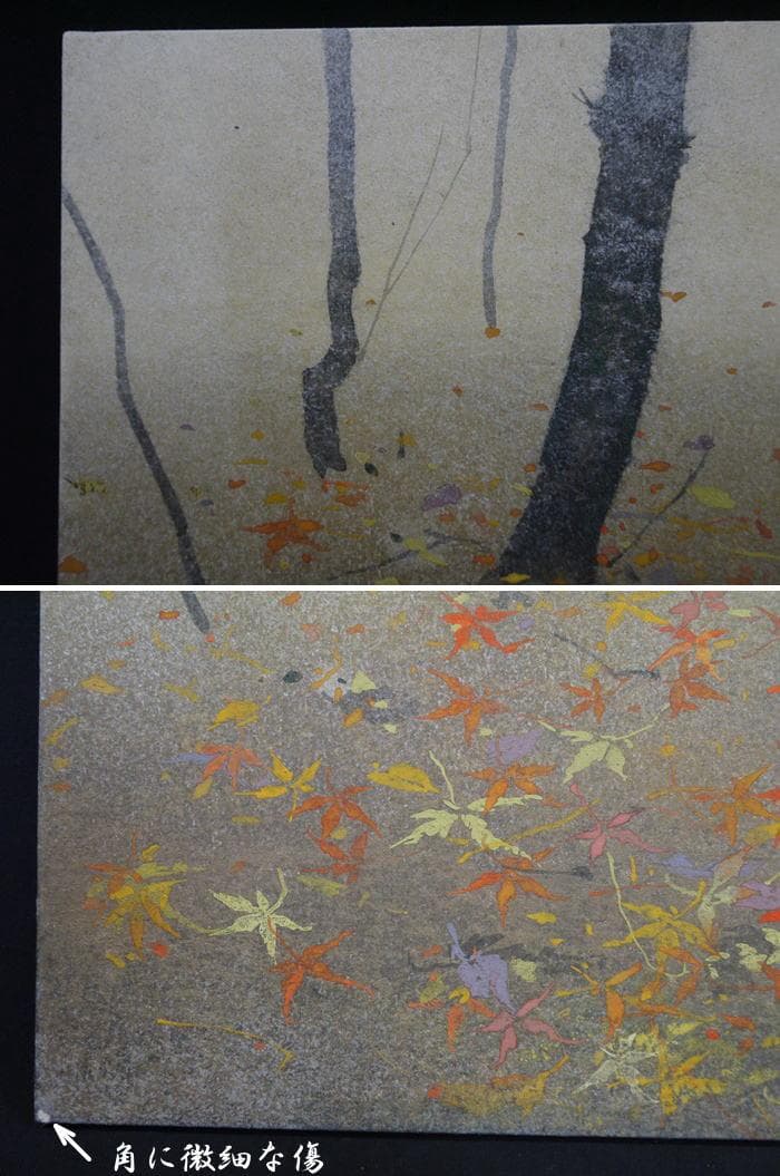 坂元洋介　彩落葉(いろおちば)　F3 日本画　雲肌麻紙ボード　日本美術院院友