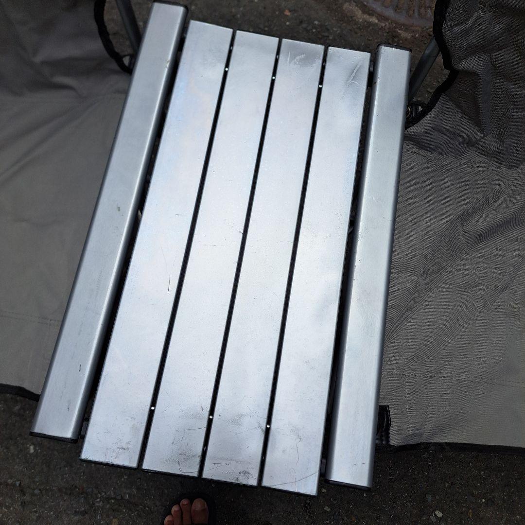 LOGOS アウトドアチェアセット グレー テーブル付き